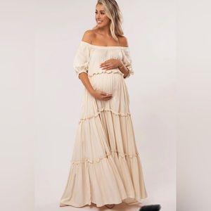 Pink Blush Maternity Dress LG